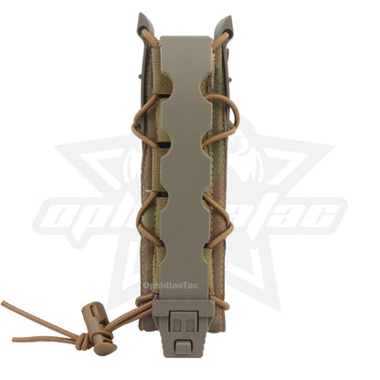 OPHIDIAN Pistol Magazine Pouch Fits MP5/MP7/.45 Long Single MOLLE/PALS Malice Clip Shock Cord 500D Nylon Polymer Side Panels