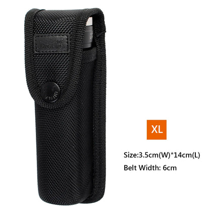 Tactical Molle Flashlight Pouch Holster with Clip Flashlight Torch Cover Case for Belt Outdoor Hunting Hiking Flashlight Holster