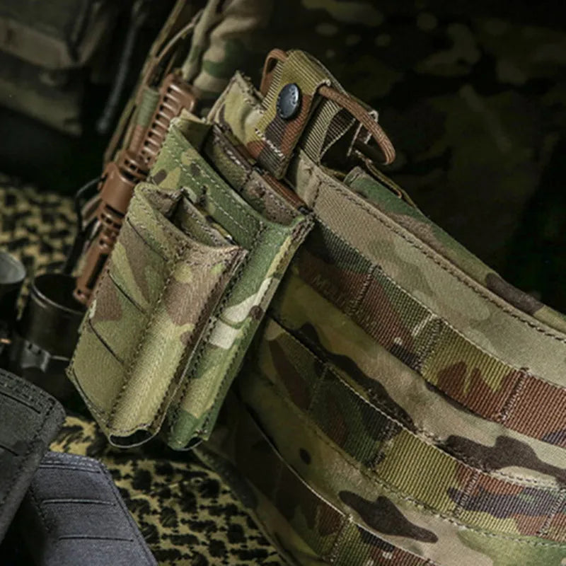 Emersongear Tactical LCS Pistol Magazine Pouch 9mm Mag Pouch Single Mag Carrier MOLLE Pouch Laser Cut Airsoft