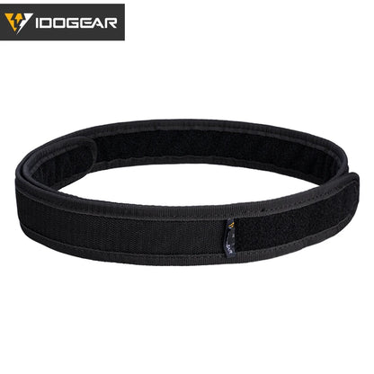 IDOGEAR Tactical Belt Mens Belts Sports Inner Belt  1.7" Waist Belt  Nylon Black 3418