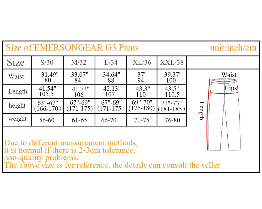 Emersongear Combat Uniform Tactical Pants with Knee Pads EMERSON Gen3  Hunting Trousers Training Clothing EM9351TYP