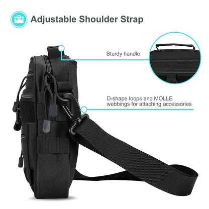 Tactical Pistol Bag EDC Shoulder Bag Hunting Gear Pouch Ammo Accessories Pouch Shooting Range Duffle Bag Gun Holster Pouch