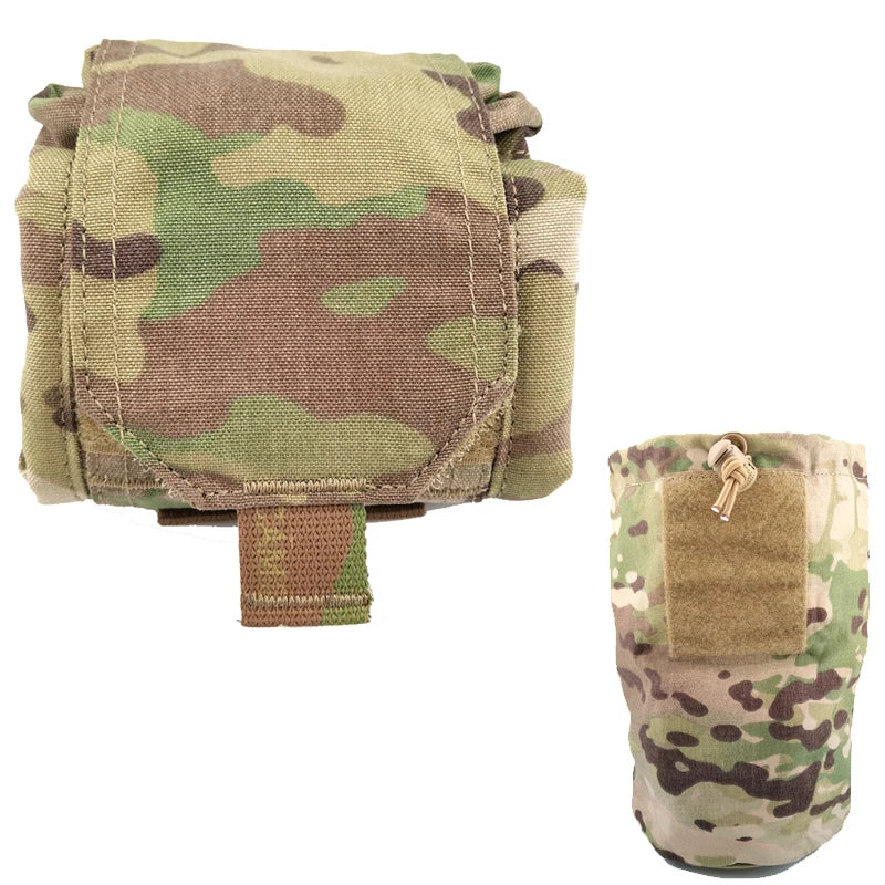 Tactical Pouch Multicam Airsoft Molle EDC Foldable Dump Magazine Bag Gear Hunting Paintball Recycling Storage Bag