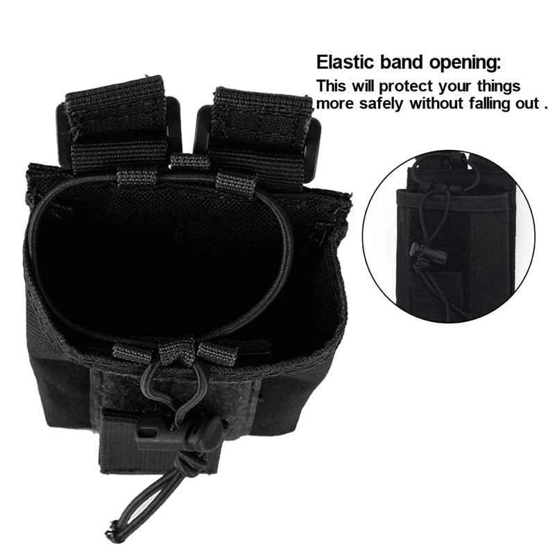 1000D Nylon Tactical Molle Walkie Talkie Holder Bag Radio Pouch Package Sports Pendant Hunting Magazine Mag Pouch