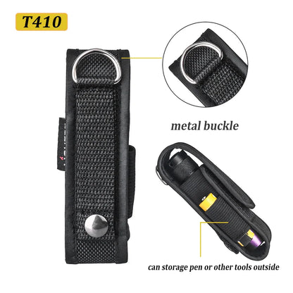 Tactical Molle Flashlight Pouch LED Torch Case Cover Flashlight Holster EDC Gear Tool Bag for Outdoor Hunting Camping