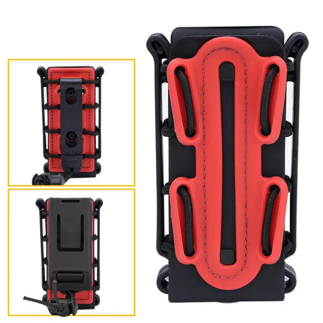 Tactical Magazine Pouch 9 mm Pistol Magazine Pouch Soft Shell Adjustable Hunting Universal Mag Carrier with MOLLE & Belt Clips