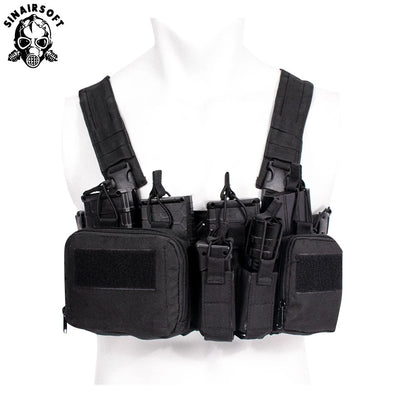 Tactical TCM Nylon Chest Rig Vest Molle System Magazine Pouch Drop Dump Pouch Waist Bag Fit Airsoft Hunting Apparel Accessories