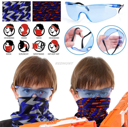Kids Tactical Vest Kit Boys Girls Hunting Vest Guns N-Strike Elite Series Refill Dart Pouch