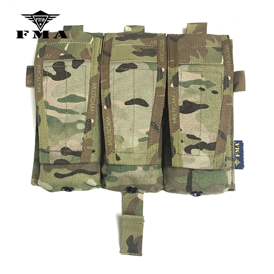 FMA M4 5.56 Triad Magazine Pouch MC Airsoft Tactical Mag Pouch for Tactical Vest AVS JPC Vest Molle Front Panel