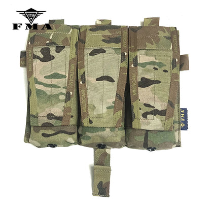 FMA M4 5.56 Triad Magazine Pouch MC Airsoft Tactical Mag Pouch for Tactical Vest AVS JPC Vest Molle Front Panel
