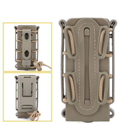 Tactical Magazine Pouch 9 mm Pistol Magazine Pouch Soft Shell Adjustable Hunting Universal Mag Carrier with MOLLE & Belt Clips