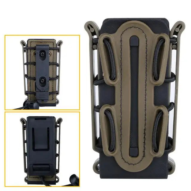 Tactical Magazine Pouch 9 mm Pistol Magazine Pouch Soft Shell Adjustable Hunting Universal Mag Carrier with MOLLE & Belt Clips