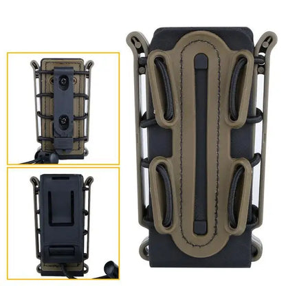 Tactical Magazine Pouch 9 mm Pistol Magazine Pouch Soft Shell Adjustable Hunting Universal Mag Carrier with MOLLE & Belt Clips