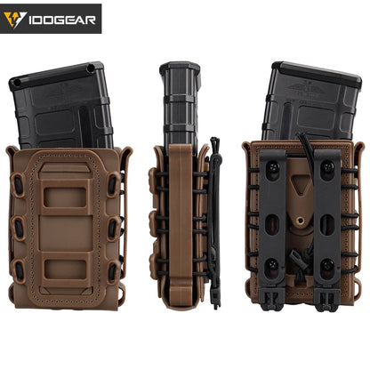 IDOGEAR 5.56mm 7.62mm Fast Mag Pouch Tactical Magazine Pouches Molle Belt Fast Attach Carrier Soft Shell  Mag Carrier