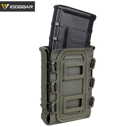 IDOGEAR 5.56mm 7.62mm Fast Mag Pouch Tactical Magazine Pouches Molle Belt Fast Attach Carrier Soft Shell  Mag Carrier
