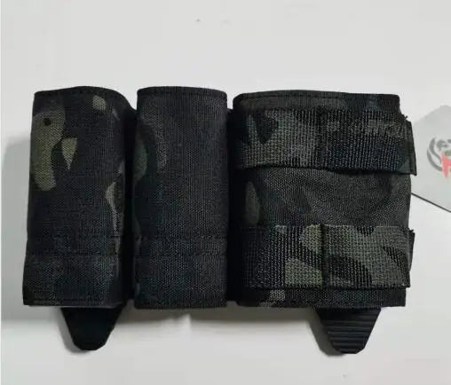 Tactical Vest 1+2 Triple Magazine Pouch 9mm+9mm+5.56 System Magazine Ammo Clip Bags Holder Pocket