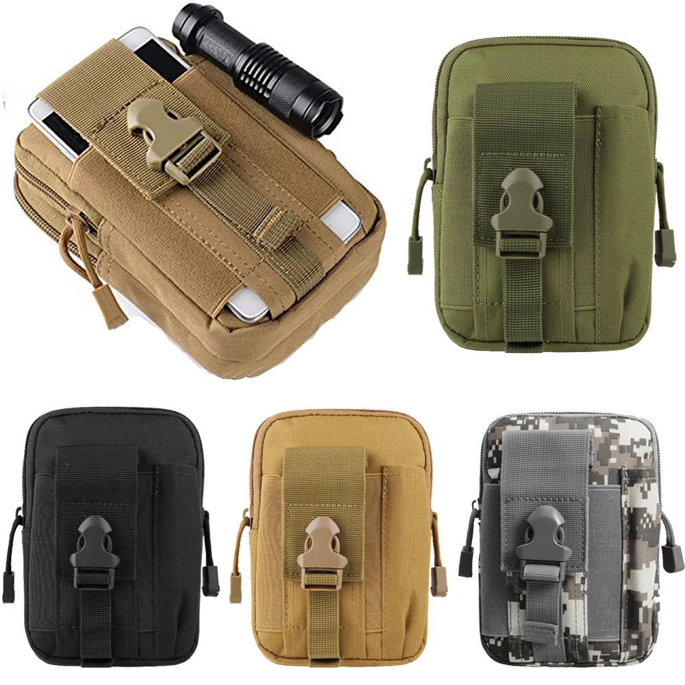 Tactical Molle Pouch Tactical Belt Waist Bag Outdoor Sport Waterproof Phone Bag Men Casual EDC Tool Pocket Hunting Fanny Pack