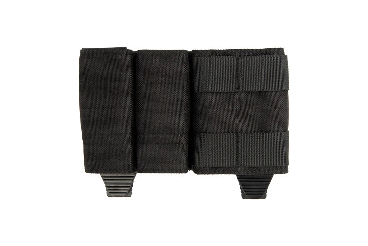 Tactical Vest 1+2 Triple Magazine Pouch 9mm+9mm+5.56 System Magazine Ammo Clip Bags Holder Pocket