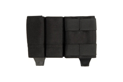 Tactical Vest 1+2 Triple Magazine Pouch 9mm+9mm+5.56 System Magazine Ammo Clip Bags Holder Pocket