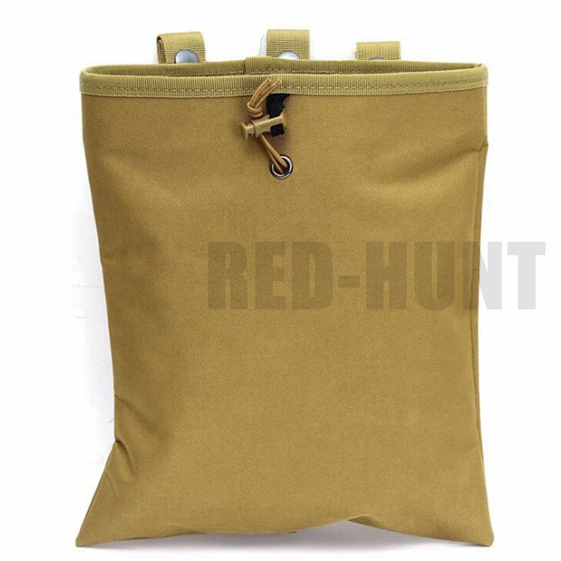 MOLLE Dump Pouch Tactical Mag Recovery Pouch Drawstring Magazine Recycling Pouch Airsoft Hunting Gear