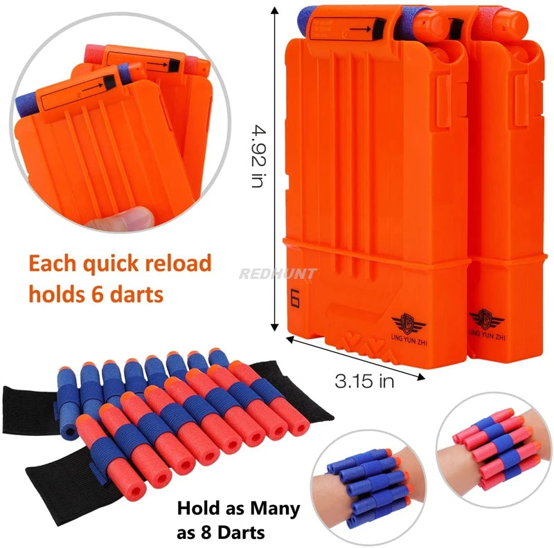 Kids Tactical Vest Kit Boys Girls Hunting Vest Guns N-Strike Elite Series Refill Dart Pouch