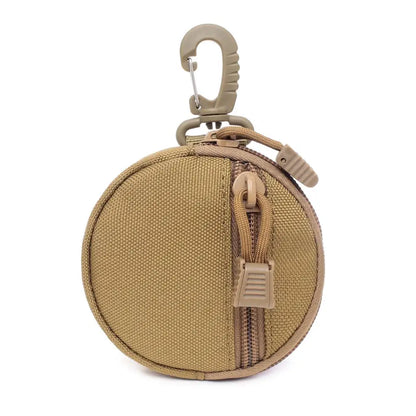 Mini EDC Pouch Keychain Zipper Holder Earphone Key Wallet Coin Purses Utility Outdoor Hiking Hunting Accessories Waist Bag