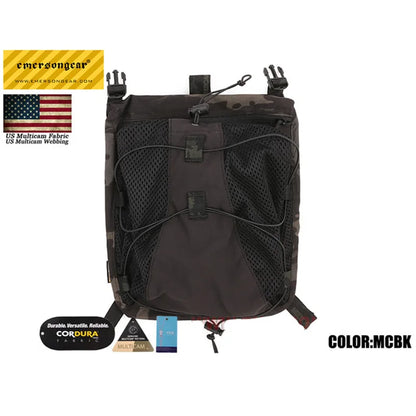 Emersongear LBX Style Tactical Water Bag Back Plate Liightweight Bungee Pack Helmet Bag Adjustable For Tactical 420 Vest