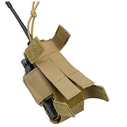 Tactical Molle Radio Holder Pouch Walkie Talkie Holster Nylon Waist Pack Belt Magazine Mag Pouch Pocket Hunting