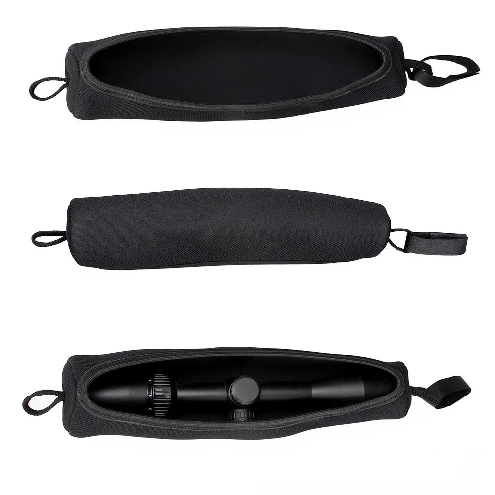Black Neoprene Rifle Scope Cover Hunting Riflescope Bag Accessory Rifle Scope Pouch HK6-0096