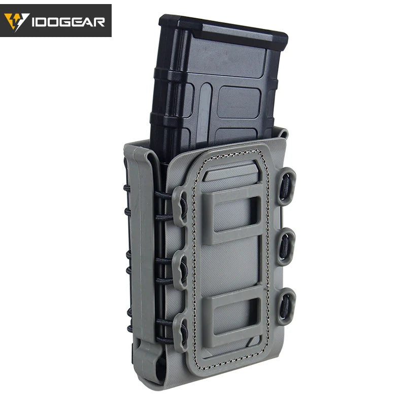IDOGEAR 5.56mm 7.62mm Fast Mag Pouch Tactical Magazine Pouches Molle Belt Fast Attach Carrier Soft Shell  Mag Carrier