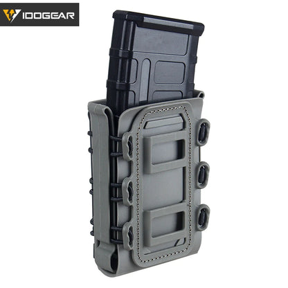 IDOGEAR 5.56mm 7.62mm Fast Mag Pouch Tactical Magazine Pouches Molle Belt Fast Attach Carrier Soft Shell  Mag Carrier