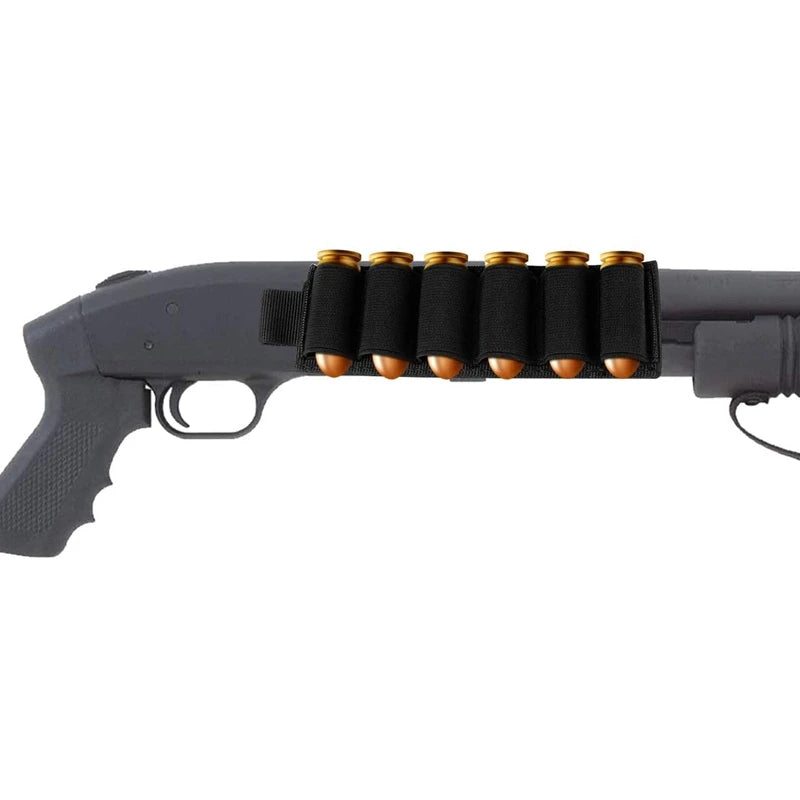 Tactical Outdoor 6 Round Shotgun Shell Holder Ammunition Pistol Bullet Reload Holder with Adhesive Backing Sticker