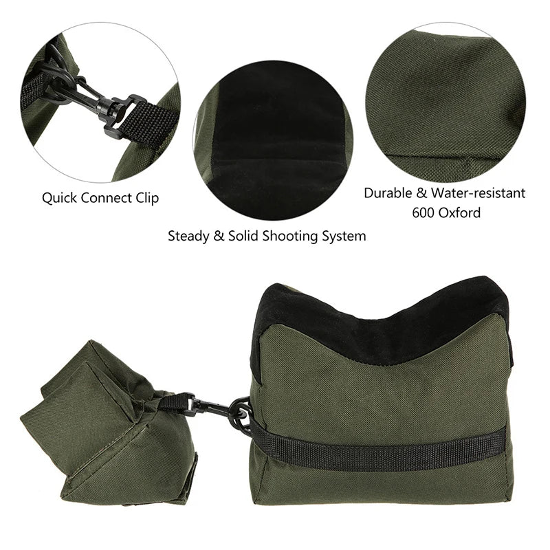Tactical Hunting Equipment Support Frame with Unfilled Sandbags Front Rear Gun Bags Shooting Accessories for Precision