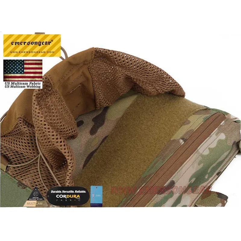 Emersongear LBX Style Tactical Water Bag Back Plate Liightweight Bungee Pack Helmet Bag Adjustable For Tactical 420 Vest