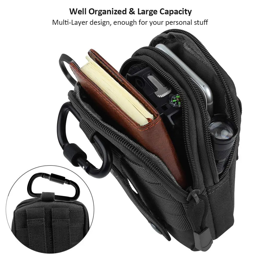 Tactical Molle Pouch Tactical Belt Waist Bag Outdoor Sport Waterproof Phone Bag Men Casual EDC Tool Pocket Hunting Fanny Pack