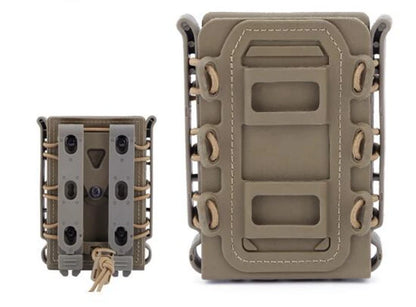Tactical Magazine Pouch 9 mm Pistol Magazine Pouch Soft Shell Adjustable Hunting Universal Mag Carrier with MOLLE & Belt Clips