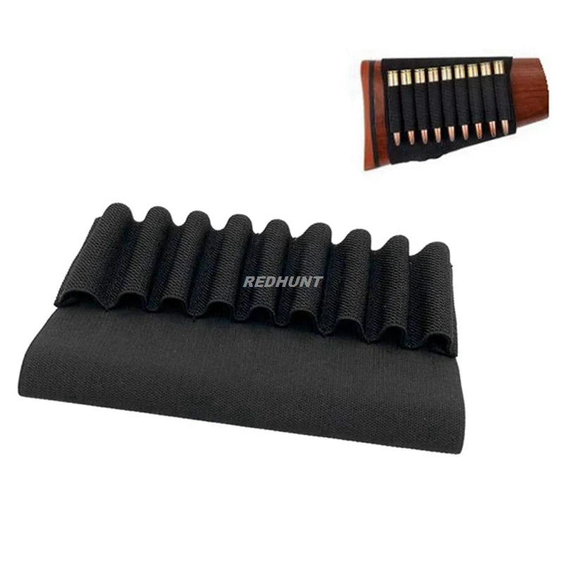 9 Round Buttstock Holder for Rifles .30-30 .308 .30-06 Padded Camo Shell Holder Pouch Bag Right Handed Hunting Accessories