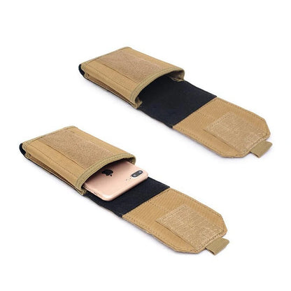 Molle Laser Pouch Tactical Cell Phone Belt EDC Pouch Holder Waist Bag Outdoor Mobile Phone Pack Bag with US Patch and Keychain