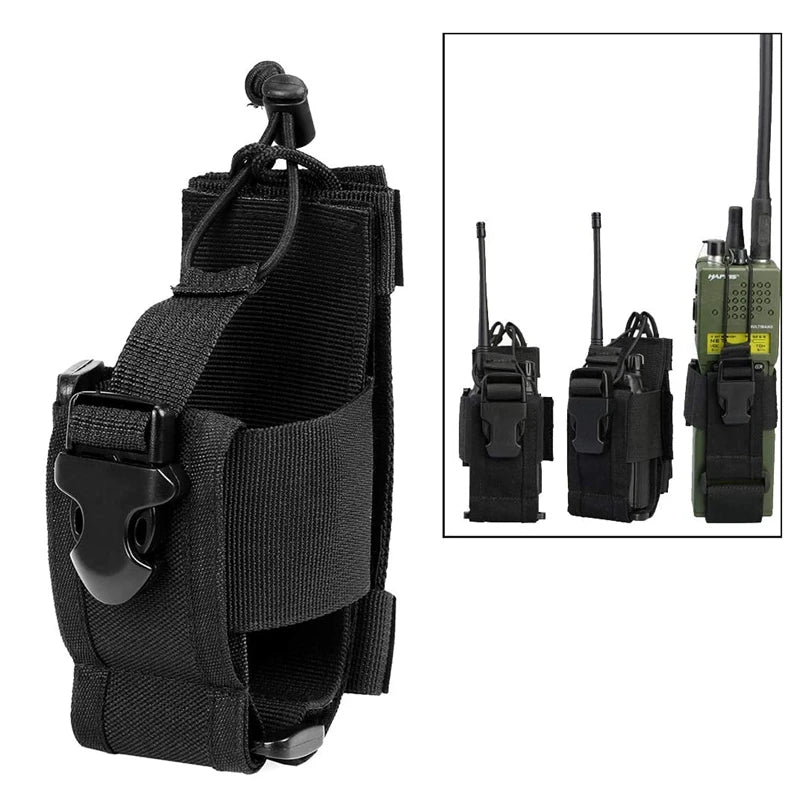 Tactical Molle Radio Holder Pouch Walkie Talkie Holster Nylon Waist Pack Belt Magazine Mag Pouch Pocket Hunting