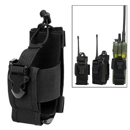 Tactical Molle Radio Holder Pouch Walkie Talkie Holster Nylon Waist Pack Belt Magazine Mag Pouch Pocket Hunting