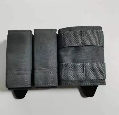 Tactical Vest 1+2 Triple Magazine Pouch 9mm+9mm+5.56 System Magazine Ammo Clip Bags Holder Pocket