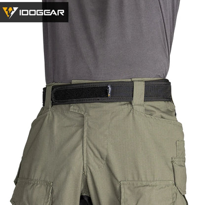 IDOGEAR Tactical Belt Mens Belts Sports Inner Belt  1.7" Waist Belt  Nylon Black 3418