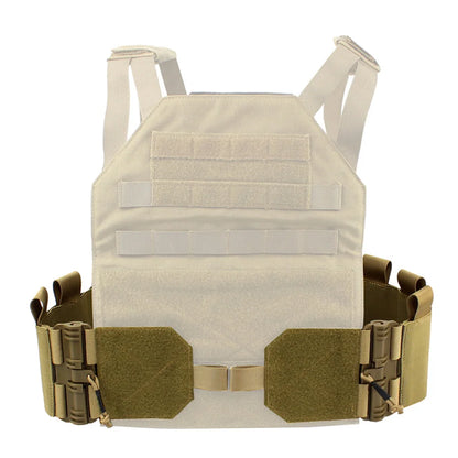 VULPO Tactical Removal Vest Quick Release Buckle Set Hunting FCSK Universal Molle Elastic Cummerbund Waist Cover Vest Gear