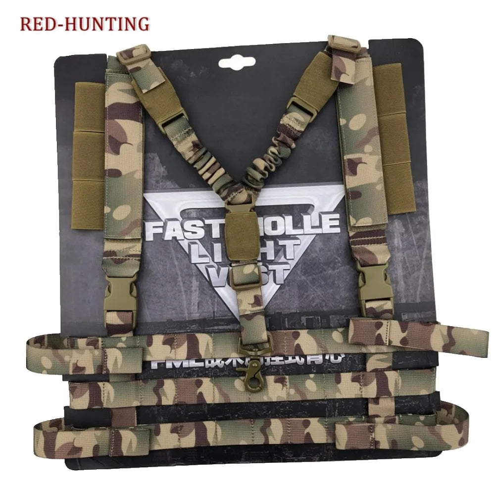 New Military Airsoft Combat MOLLE System Low Profile Chest Rig Easy-carrying Outdoor Hunting Gun Sling Chest Body Carrier