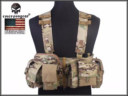 Emersongear Tactical MF Style UW Gen V Split Front Chest Rig Lightweight Detachable W Zipper Buckle Wargame Airsoft EM7451