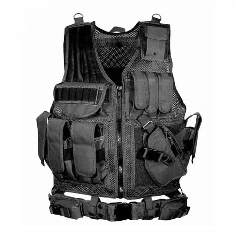 Tactical Vest Multi-Pocket Jungle Combat Security Hunting Outdoor CS Game Airsoft Training Protection Jacket