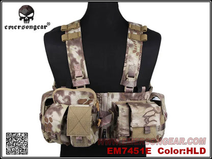 Emersongear Tactical MF Style UW Gen V Split Front Chest Rig Lightweight Detachable W Zipper Buckle Wargame Airsoft EM7451