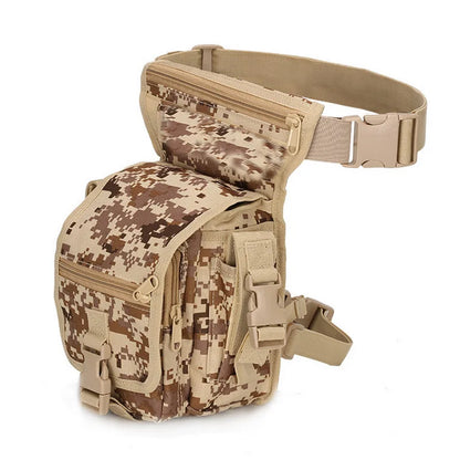 600D Nylon Men's Tactical Drop Leg Bag Hunting Waist Belt Bag For Travel Motorcycle Cycling Pack Adjustable Thigh Strap