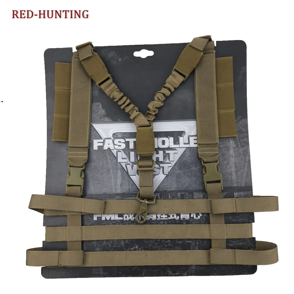 New Military Airsoft Combat MOLLE System Low Profile Chest Rig Easy-carrying Outdoor Hunting Gun Sling Chest Body Carrier