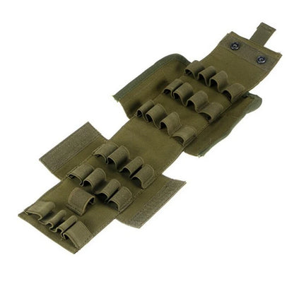 MOLLE Tactical 25 Rounds Shotshell Pouch Holder Compact Foldable Shotgun Reload Ammo Mag Bag Quick Access Shotgun Shell Carrier